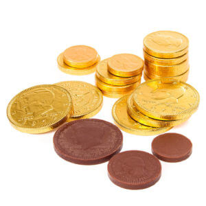 Milk Chocolate Foiled Gold Coins 6 oz.