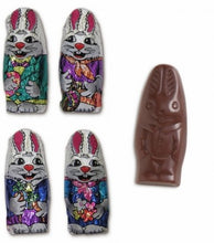 Load image into Gallery viewer, 6 0z. Peanut Butter Filled Milk Chocolate Foil Easter Bunnies Bagged