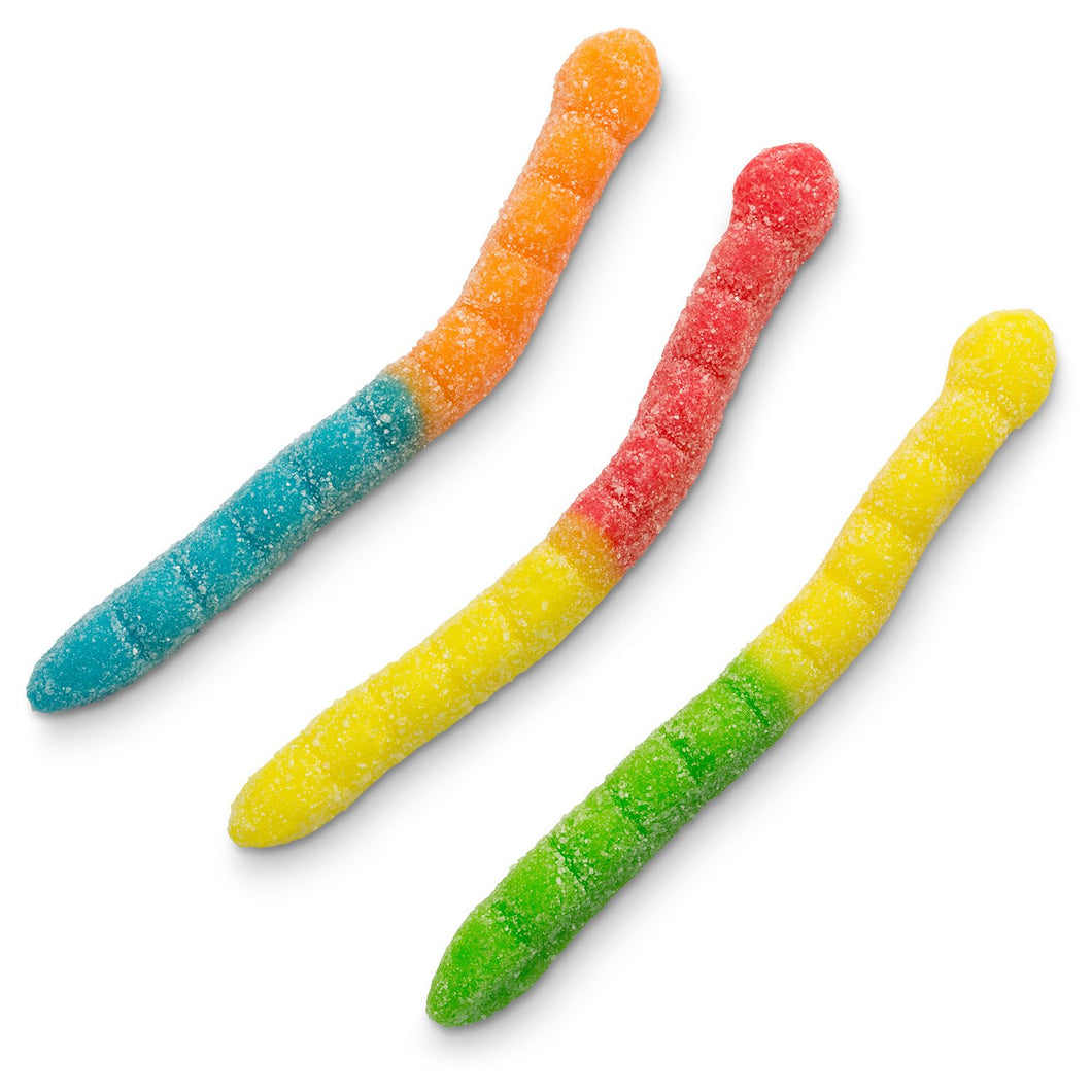 Sour Neon Gummi Worms - Peterson's Candies